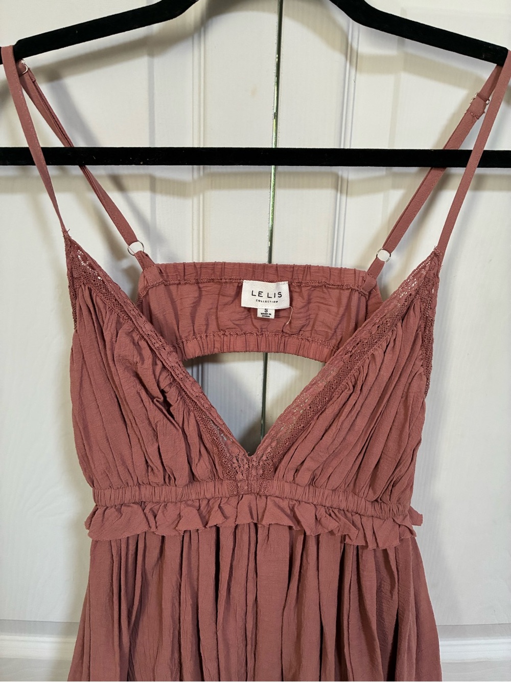 Dusty Rose Cami Ruffle Mini Dress